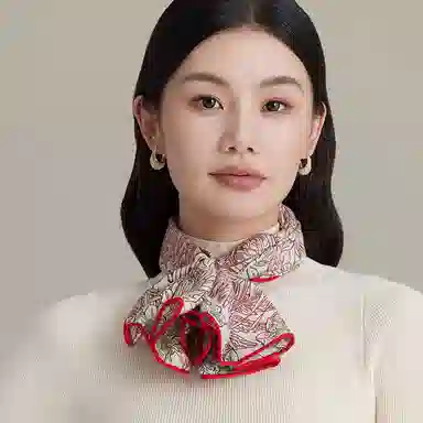 上海故事 双面提花中方巾保暖蓄热轻盈滑爽光泽柔和舒适透气抗皱耐磨多色选择礼盒包装 绵羊毛 丝巾 女款