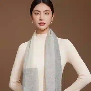 上海故事 秋冬款高品质山羊绒细腻紧密保暖百搭多色选择礼盒包装 绒线围巾 女款