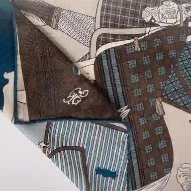 上海故事 印花方巾披肩礼盒 桑蚕丝 丝巾 女款