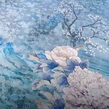 上海故事 【专柜同款】提花双面印花大方巾精致古典优雅真丝 桑蚕丝 丝巾 女款