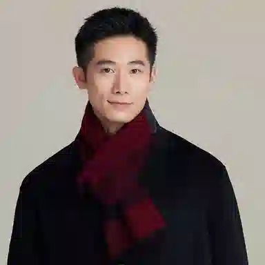 上海故事 风华正茂针织工艺亲肤保暖纤维细腻柔软顺滑简约时尚舒适高级感多色选择 绵羊毛 绒线围巾 男款