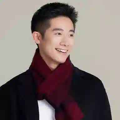 上海故事 风华正茂针织工艺亲肤保暖纤维细腻柔软顺滑简约时尚舒适高级感多色选择 绵羊毛 绒线围巾 男款