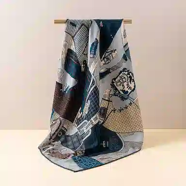 上海故事 印花方巾披肩礼盒 桑蚕丝 丝巾 女款