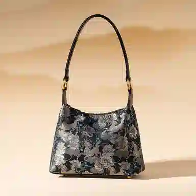 上海故事 新中式国风桑蚕丝妈妈长辈轻奢高级 牛皮 单肩包 常规 女款 多色