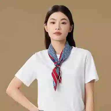 故宫联名 上海故事 秋冬新款龙腾祥云双面印花素绉缎礼盒包装 桑蚕丝 丝巾 女款