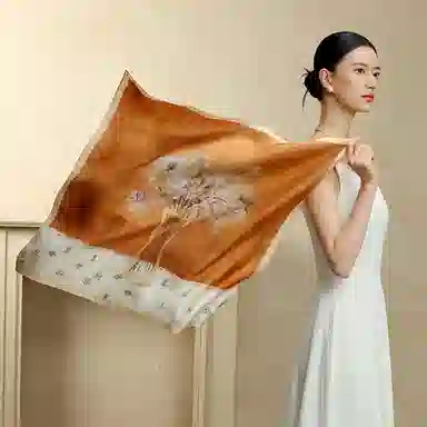 上海故事 真丝印花双面礼盒装 桑蚕丝 丝巾 女款