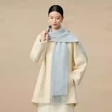 上海故事 提花加厚保暖柔软时尚优雅如梦环影礼盒装 绵羊毛 绒线围巾 女款