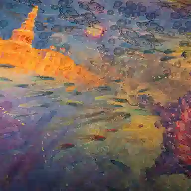 上海故事 香云纱桑时尚优雅独特艺术印花 桑蚕丝 丝巾 女款