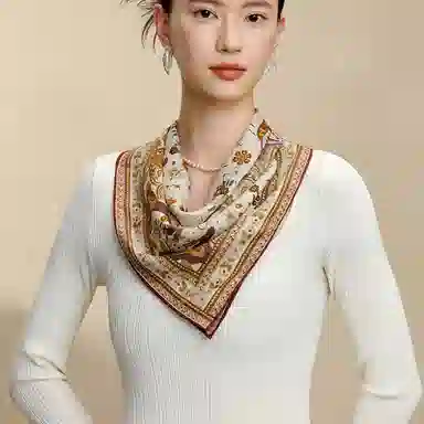 上海故事 印花方巾披肩礼盒 桑蚕丝 丝巾 女款