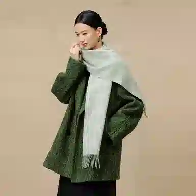 上海故事 提花加厚保暖柔软时尚优雅如梦环影礼盒装 绵羊毛 绒线围巾 女款