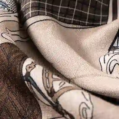 上海故事 印花方巾披肩礼盒 桑蚕丝 丝巾 女款