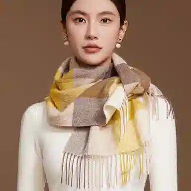 上海故事 秋冬款高品质山羊绒细腻紧密保暖百搭多色选择礼盒包装 绒线围巾 女款