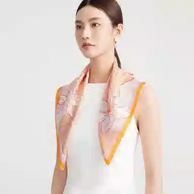 上海故事 繁华之景双面印花真丝中真丝斜纹绸顺滑抗皱亲肤柔软奢华大气 丝巾 女款