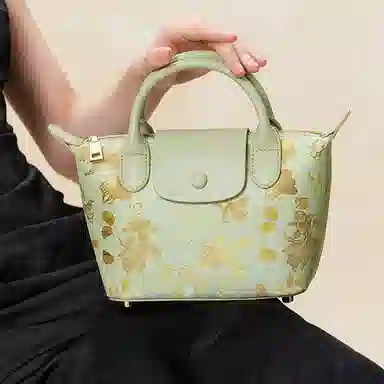 上海故事 宋锦真皮斜挎新中式国风 桑蚕丝 手提包 常规 女款