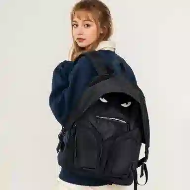 L&M Backpack Black/Olive Green