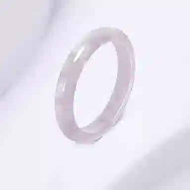 百利金 薰衣草紫 典雅大气复古民族风小众设计莹润冰透素圈闭口 水晶 玉石手镯 男女同款情侣款