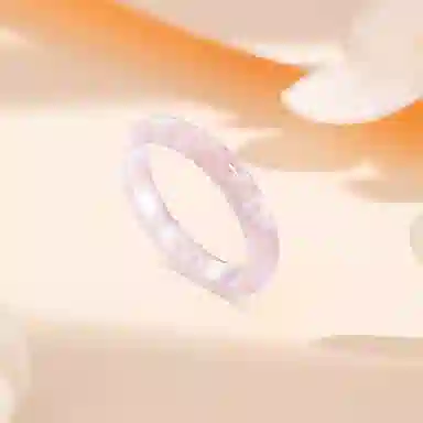 百利金 樱花粉 优雅气质精致轻奢高级感 甜美少女小众设计感国风闭口 水晶 玉石手镯 女款