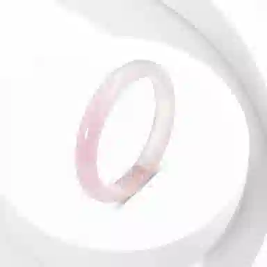 百利金 逃之夭夭渐变粉 一步一响甜美温柔简约气质轻奢百搭国潮新中式汉服旗袍搭配闭口手饰 玉髓 手镯 男女同款情侣款