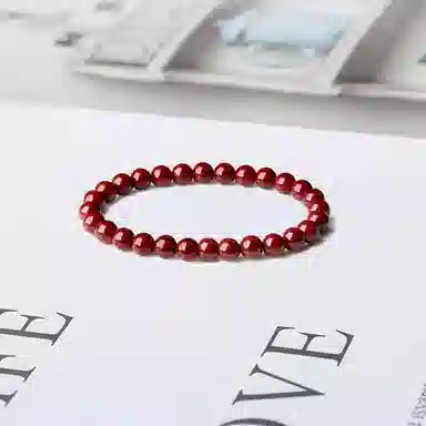 百利金 时来运转 国潮复古新中式平安转运简约精致优雅百搭个性气质创意设计转运珠足金手饰 朱砂 玉石手串 男女同款情侣款