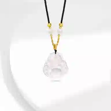 百利金 本命佛公 国潮复古新中式平安纳福吉祥顺遂本命年精致轻奢经典百搭小众设计转运珠吊坠锁骨链#好运 玉髓 项链 男女同款情侣款