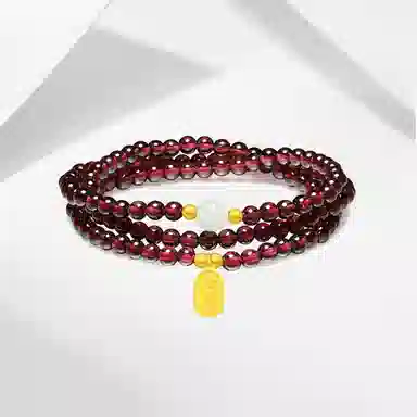 百利金 招财福牌 国潮复古新中式平安纳福吉祥顺遂本命年气质百搭精致轻奢小众设计转运珠手饰 琉璃 手串 男女同款情侣款