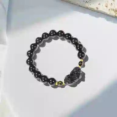 百利金 吞金兽貔貅 招财转运国潮复古新中式简约精致创意设计六字真言转运珠 琉璃 玉石手串 男女同款情侣款