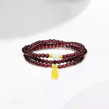 百利金 招财福牌 国潮复古新中式平安纳福吉祥顺遂本命年气质百搭精致轻奢小众设计转运珠手饰 琉璃 手串 男女同款情侣款