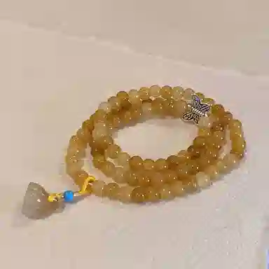 百利金 好运莲莲 精致轻奢优雅气质简约时尚经典百搭高级感国潮新中式小众设计转运 琉璃 手串 男女同款情侣款