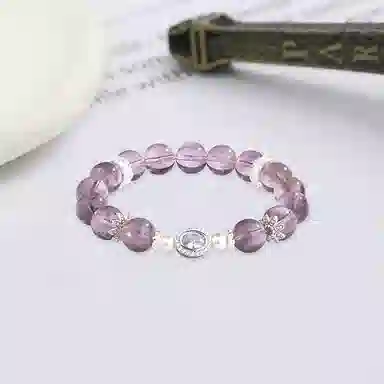 百利金 紫气东来平安转运顺遂纳福国潮复古新中式精致轻奢优雅气质经典百搭小众设计转运#好运 紫水晶 手串 男女同款情侣款