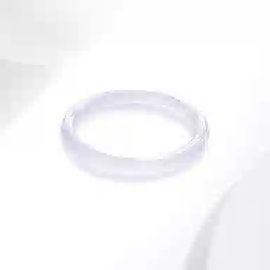 百利金 淡紫罗兰 莹润透亮简约精致轻奢时尚高级感国潮新中式温柔气质素圈美人镯 玉髓 玉石手镯 男女同款情侣款