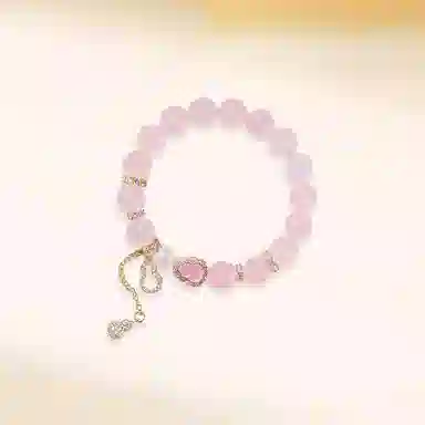 【招桃花 旺财运】 百利金 招财福禄 精致轻奢优雅气质国潮新中式平安转运简约精致经典百搭小众设计葫芦 粉水晶 手链 男女同款情侣款