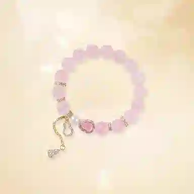 【招桃花 旺财运】 百利金 招财福禄 精致轻奢优雅气质国潮新中式平安转运简约精致经典百搭小众设计葫芦 粉水晶 手链 男女同款情侣款