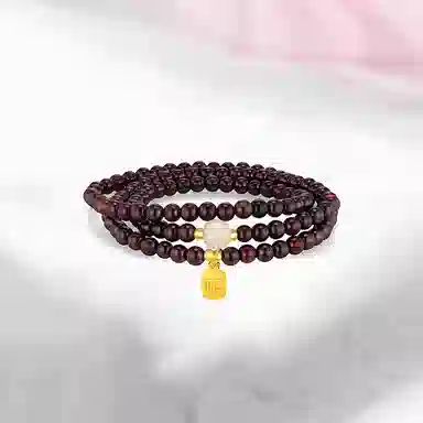 百利金 平安福牌 招财纳福吉祥如意国潮复古新中式气质百搭轻奢时尚小众设计转运珠 琉璃 手串 男女同款情侣款