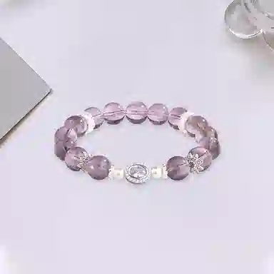 百利金 紫气东来平安转运顺遂纳福国潮复古新中式精致轻奢优雅气质经典百搭小众设计转运#好运 紫水晶 手串 男女同款情侣款