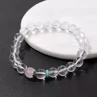 百利金 上岸好运 国潮新中式诸事顺利精致轻奢优雅气质经典百搭高级感小众设计转运珠 白水晶 手串 男女同款情侣款