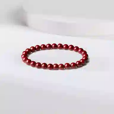 百利金 时来运转 国潮复古新中式平安转运简约精致优雅百搭个性气质创意设计转运珠足金手饰 朱砂 玉石手串 男女同款情侣款