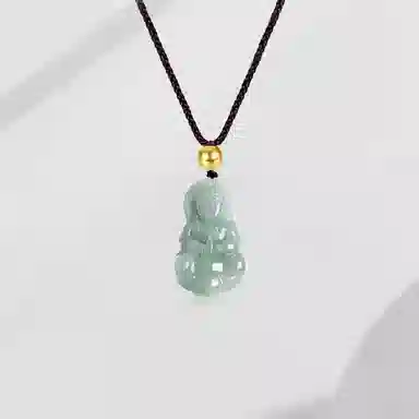 百利金 观音佛吊坠金珠 新中式复古民族风轻奢小众高级感锁骨链 玉髓 玉石项链 男女同款情侣款