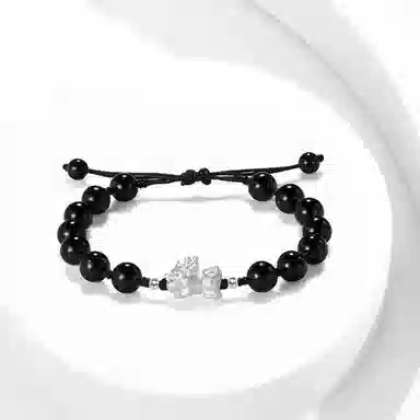 百利金 招财貔貅宝宝 平安纳福顺遂如意国潮复古新中式简约精致气质百搭小众设计可调节转运珠手饰#好运 黑曜石 手链 男女同款情侣款