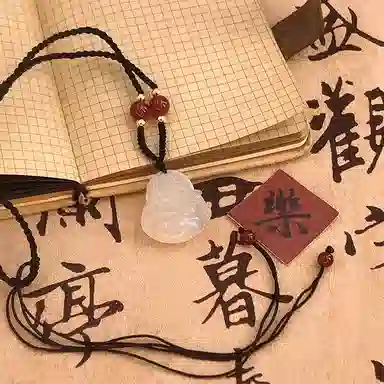 百利金 弥勒佛 国潮复古新中式平安转运顺遂如意简约精致轻奢百搭小众设计转运珠吊坠锁骨链 玉髓 项链 男女同款情侣款