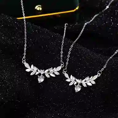 【S999】 百利金 穗穗平安 国潮新中式平平安安精致轻奢优雅气质时尚百搭小众设计麦穗锁骨链 琉璃 项链 男女同款情侣款