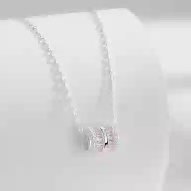 【足银纯银S999】 百利金 小蛮腰 精致轻奢优雅气质简约时尚经典百搭高级感小众设计路路通转运珠锁骨链#好运 琉璃 项链 男女同款情侣款