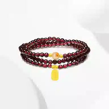 百利金 如意招财牌 平安纳福吉祥顺遂国潮复古新中式气质百搭精致轻奢小众设计转运珠 琉璃 玉石手串 男女同款情侣款