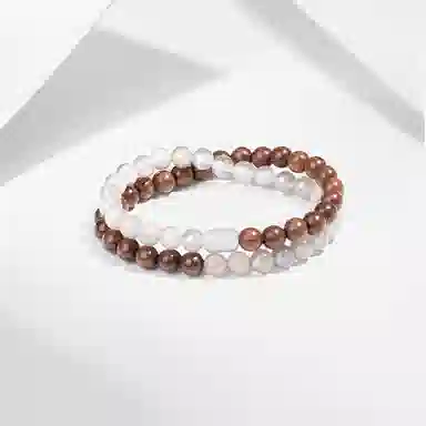 百利金 时来运转 精致轻奢优雅气质简约百搭国潮复古新中式小众设计叠戴文玩手饰#好运 金丝檀木 手串 男女同款情侣款