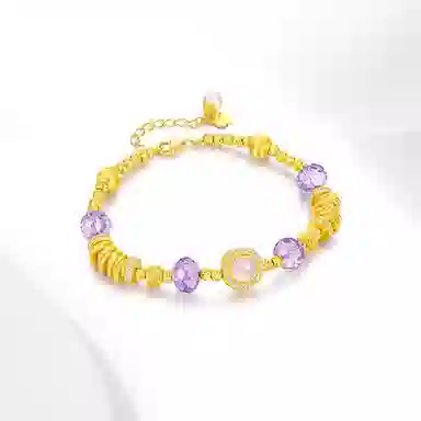 百利金 星辰盘缠 招财纳福 国潮新中式 闪耀璀璨 灵动气质优雅浪漫#好运 紫水晶 手链 男女同款情侣款