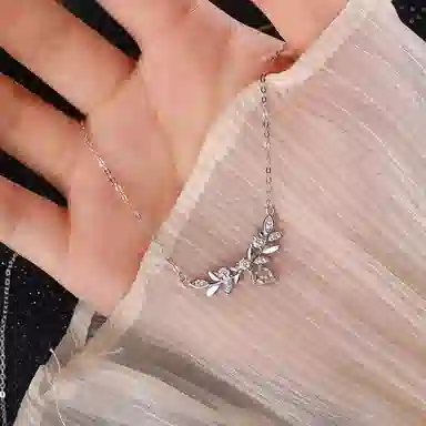 【S999】 百利金 穗穗平安 国潮新中式平平安安精致轻奢优雅气质时尚百搭小众设计麦穗锁骨链 琉璃 项链 男女同款情侣款