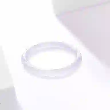 百利金 淡紫罗兰 莹润透亮简约精致轻奢时尚高级感国潮新中式温柔气质素圈美人镯 玉髓 玉石手镯 男女同款情侣款