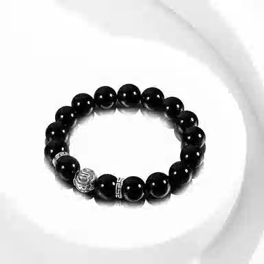 百利金 诸事顺利 国潮复古新中式 平安纳福 顺遂如意 简约精致轻奢气质#好运 黑曜石 手串 男女同款情侣款