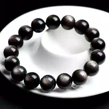 百利金 诸事顺利 平安转运国潮复古新中式简约精致轻奢气质小众设计转运好运 黑曜石 手串 男女同款情侣款