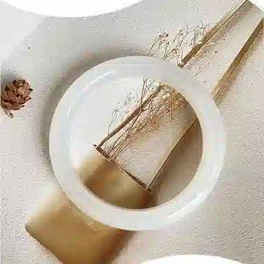 百利金 白月光 创意设计国潮新中式复古宫廷风精致简约个性大气清冷感闭口手饰 玉髓 玉石手镯 男女同款情侣款