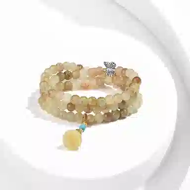 百利金 好运莲莲 精致轻奢优雅气质简约时尚经典百搭高级感国潮新中式小众设计转运 琉璃 手串 男女同款情侣款